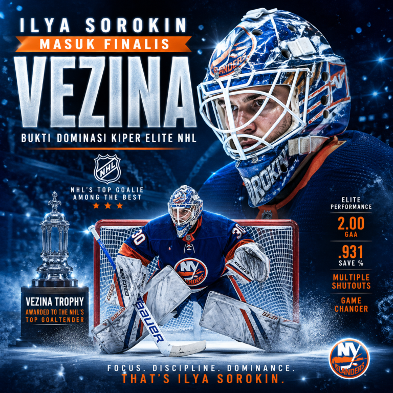 Ilya Sorokin Masuk Finalis Vezina: Bukti Dominasi Kiper Elite NHL