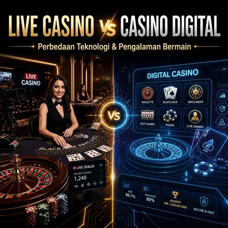 Perbedaan Live Casino dan Casino Digital Biasa yang Wajib Dipahami